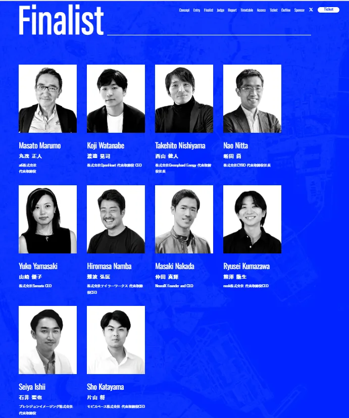 HONGO AI 2024公式ページのファイナリスト紹介